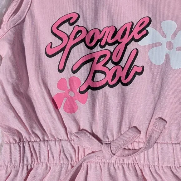 Pink SpongeBob Girls’ Dress – Fun & Playful Nickelodeon Style 2T - Picture 3 of 5
